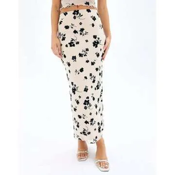 Stylish Women's Two Piece Halter Top and Maxi Skirt Set