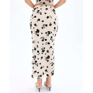 Stylish Women's Two Piece Halter Top and Maxi Skirt Set