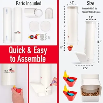 Royal Rooster Chicken Feeder & Waterer Set for Easy Feeding