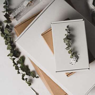 RUSPEPA Recyclable Corrugated Box Small Box Mailers - 6" x 4" x 1" - Cardboard Box Perfect for Shipp...