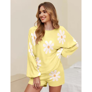 Stylish Ekouaer Knit Pajamas Set for Comfort & Elegance