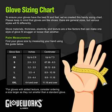 GLOVEWORKS HD Green Nitrile Industrial Disposable Gloves, 8 Mil, Latex-Free, Raised Diamond Texture, Large, Box of 100