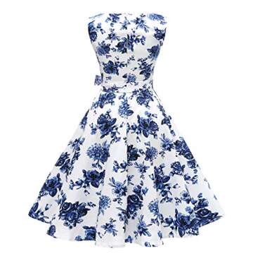 Hanpceirs Women's Vintage Boatneck Sleeveless Cocktail Dress