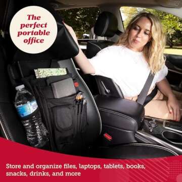 Lusso Gear Car Front Seat Organizer for Office Supplies