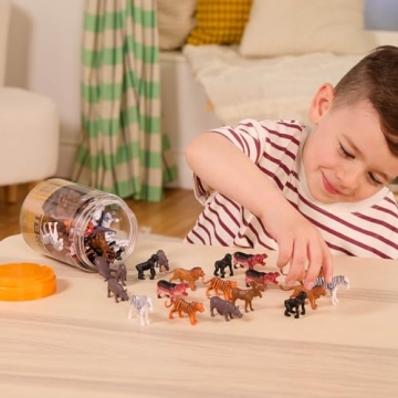 60 Pcs Wild Animal Figurines for Kids | Terra by Battat