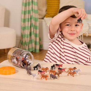 60 Pcs Wild Animal Figurines for Kids | Terra by Battat