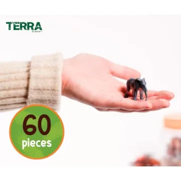 60 Pcs Wild Animal Figurines for Kids | Terra by Battat