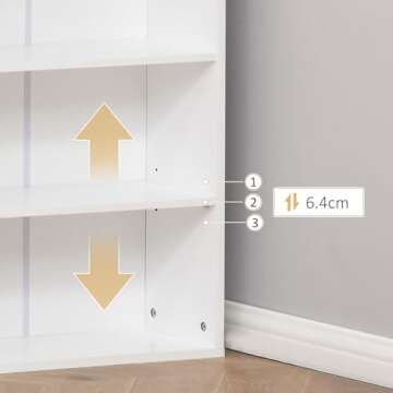 HOMCOM Fold-Out Convertible Writing Table, Wall Mount Desk Cabinet with Blackboard and Side Shelf Multi-Function Home Office Workstation, White