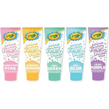 Crayola Bath Tub Finger Paint Soap 5 Pack - Fun Pastel Colors