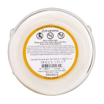 Tyler Glass Jar Candle – 22 Oz Long Burning Scented Candle – Dolce Vita Fragrance