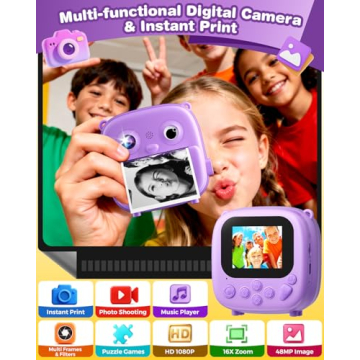 Kids Instant Print Camera Fun for Ages 3-12