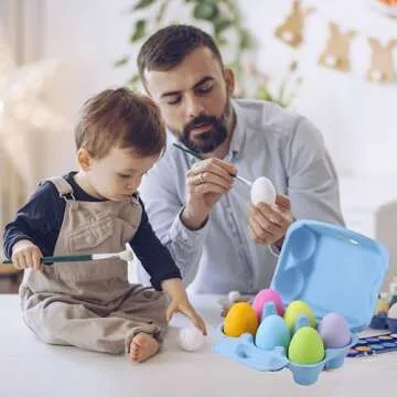 Half Dozen Egg Cartons 30 Pack, Colorful Blank Natural Pulp Egg Holder 6 Count for Chicken Eggs Reusable, Easter Color Storage Box for Holds Up to Six Container Basket Cardboard Paper, 30 Labels