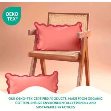 Folkulture Throw Pillow Covers 12x20 Lumbar Pillow Decorative, Couch Pillows for Living Room, Set of 2 Cute Outdoor Pillows,Boho Pillow Covers,Throw Pillows