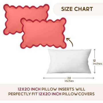 Folkulture Throw Pillow Covers 12x20 Lumbar Pillow Decorative, Couch Pillows for Living Room, Set of 2 Cute Outdoor Pillows,Boho Pillow Covers,Throw Pillows