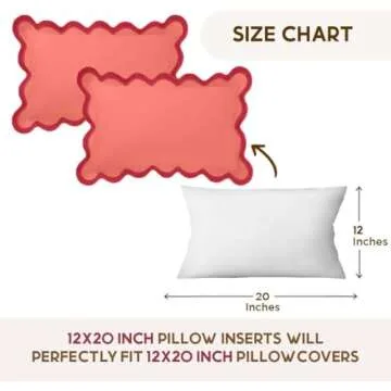 Folkulture Throw Pillow Covers 12x20 Lumbar Pillow Decorative, Couch Pillows for Living Room, Set of 2 Cute Outdoor Pillows,Boho Pillow Covers,Throw Pillows