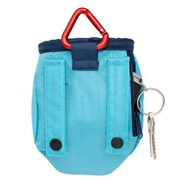 Kurgo Go Stuff It Dog Treat Bag, Training Treat Pouch Bag for Dogs, Treat Pouches for Pets, Hands-Free Pouch Waist, Reflective, Includes Carabiner (Coastal Blue)
