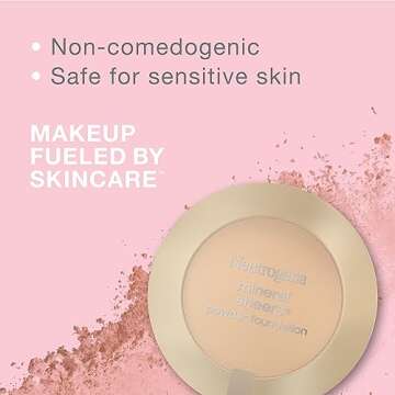 Neutrogena Mineral Sheers Compact Powder Foundation, Lightweight & Oil-Free Mineral Foundation, Frag...