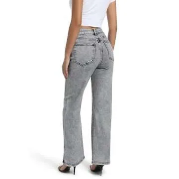 Shop Guaile Women's High Waisted Stretchy Jeans Grey