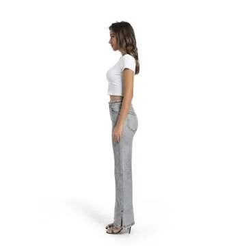 Shop Guaile Women's High Waisted Stretchy Jeans Grey