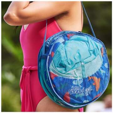 Swimways Infant Spring Float, Baby Pool Float with Canopy & UPF Protection, Swimming Pool Accessories for Kids 3-9 Months, Shark