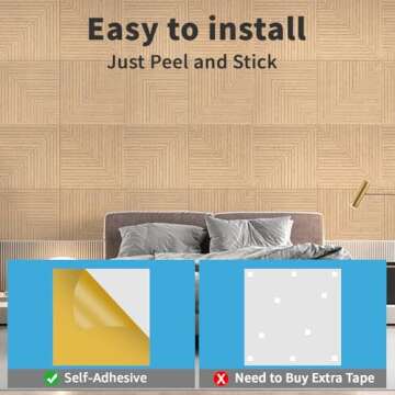 Art3d Acoustic Wall Panels 6-Pack Easy Installation