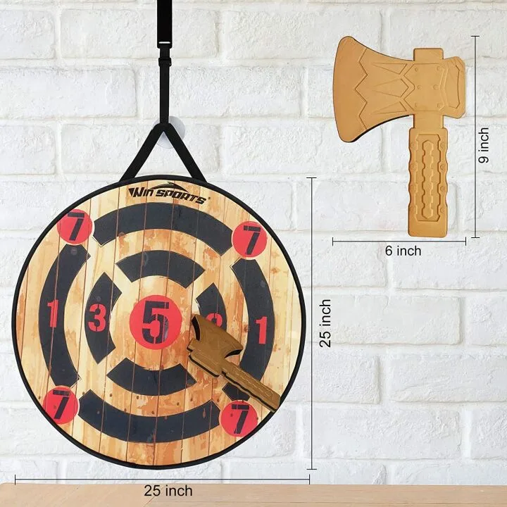 WIn SPORTS Indoor Outdoor Foam Axe Throwing Game