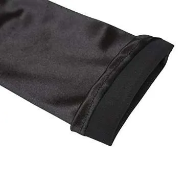 Xuhan Elegant 21" Satin Gloves for Women in Black