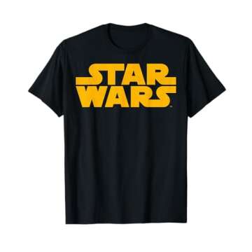 Star Wars Original Yellow Scroll Font Logo Graphic T-Shirt T-Shirt