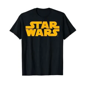 Star Wars Original Yellow Scroll Font Logo Graphic T-Shirt