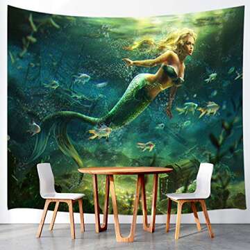 Enchanting KOTOM Mermaid Decor Tapestry for Magical Spaces