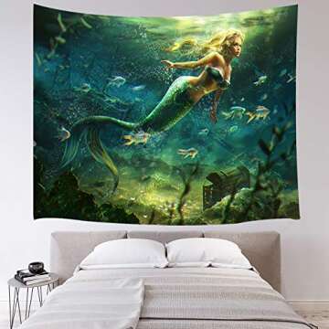 Enchanting KOTOM Mermaid Decor Tapestry for Magical Spaces