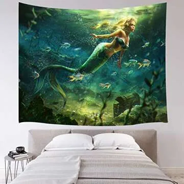 Enchanting KOTOM Mermaid Decor Tapestry for Magical Spaces
