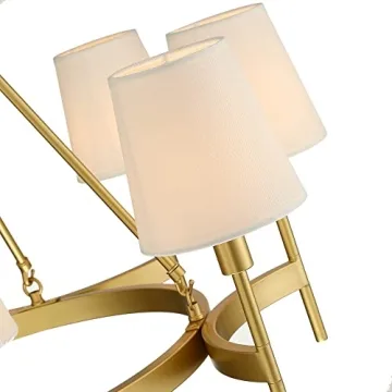 Untrammelife Gold Wagon Wheel Chandelier for Modern Homes