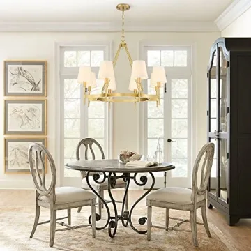 Untrammelife Gold Wagon Wheel Chandelier for Modern Homes