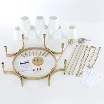 Untrammelife Gold Wagon Wheel Chandelier for Modern Homes