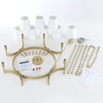 Untrammelife Gold Wagon Wheel Chandelier for Modern Homes