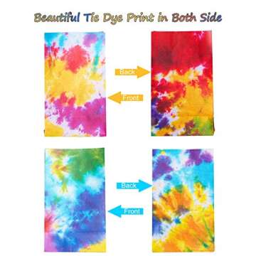 Zonon 24 Pcs Tie Dye Paper Bags Camouflage Treat/Goody Retro Gift Bags Colorful Tie Dye Paper Accessories Party Favor Decoration Supplies for Birthday (Classic Style)