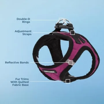 Best Rated Voyager Step-in Harness for Pets with Plush Fleece Lining by Best Pet Supplies - Support Harnesses- Secure Wrap around Closure- Escape Proof Design- Great Pet Lover Gifts (Small, Fuchsia)