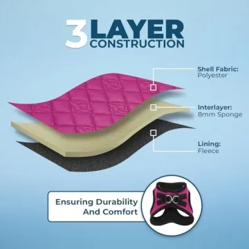 Best Rated Voyager Step-in Harness for Pets with Plush Fleece Lining by Best Pet Supplies - Support Harnesses- Secure Wrap around Closure- Escape Proof Design- Great Pet Lover Gifts (Small, Fuchsia)