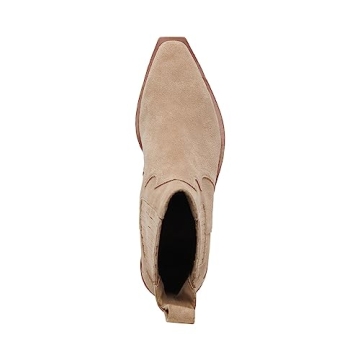 Chic Eco-Friendly Dolce Vita Senna Almond Suede Boots for Women.