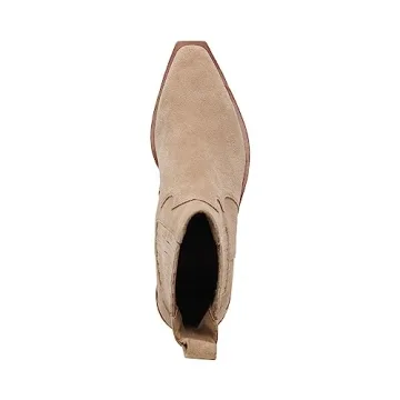 Chic Eco-Friendly Dolce Vita Senna Almond Suede Boots for Women.