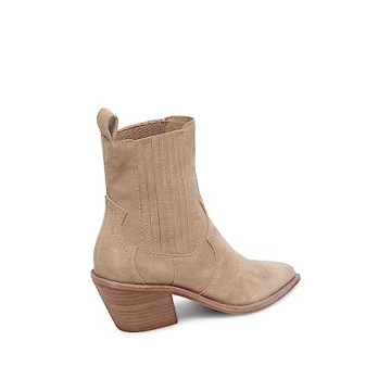 Chic Eco-Friendly Dolce Vita Senna Almond Suede Boots for Women.