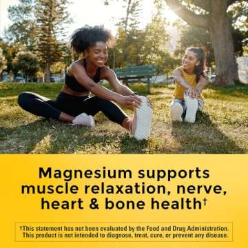 Nature Made Magnesium Oxide 250 mg, Magnesium Supplement for Muscle, Heart, Bone and Nerve Health Su...