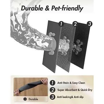 MontVoo-Absorbent Pet Feeding Mat-No Stains Dog Mat for Food and Water Bowl-Quick Dry Dog Cat & Dog Food Mat Water Dispenser Mat-Pet Supplies Mat-Dog Water Bowl Mat for Messy Drinker