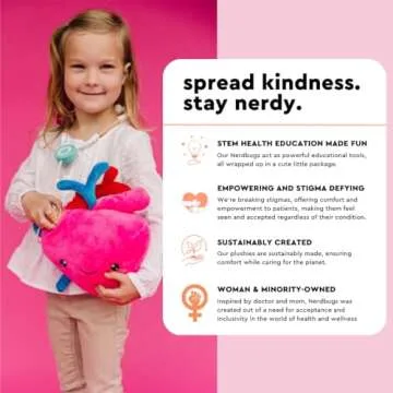 Nerdbugs Heart Plush - The Perfect Gift for Health Awareness