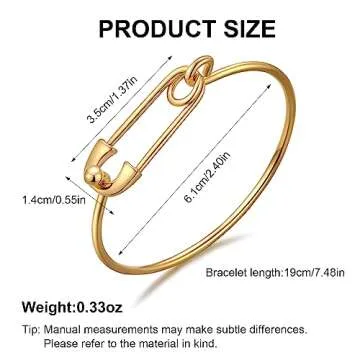 HESSAWELL Gold Link Bangle Bracelet for Women Simple Thin Cuff Bangle Bracelet Minimalist Jewelry