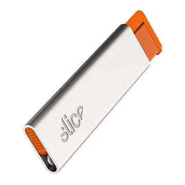 Slice Carton Safe Ceramic Box Cutter, 1 Pack, Grey + Orange