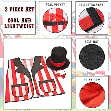 Adult Carnival Circus Costume Set for Themed Events