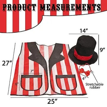 Adult Carnival Circus Costume Set for Themed Events