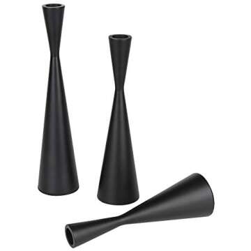 Vixdonos Elegant Taper Candlestick Holders Set of 3